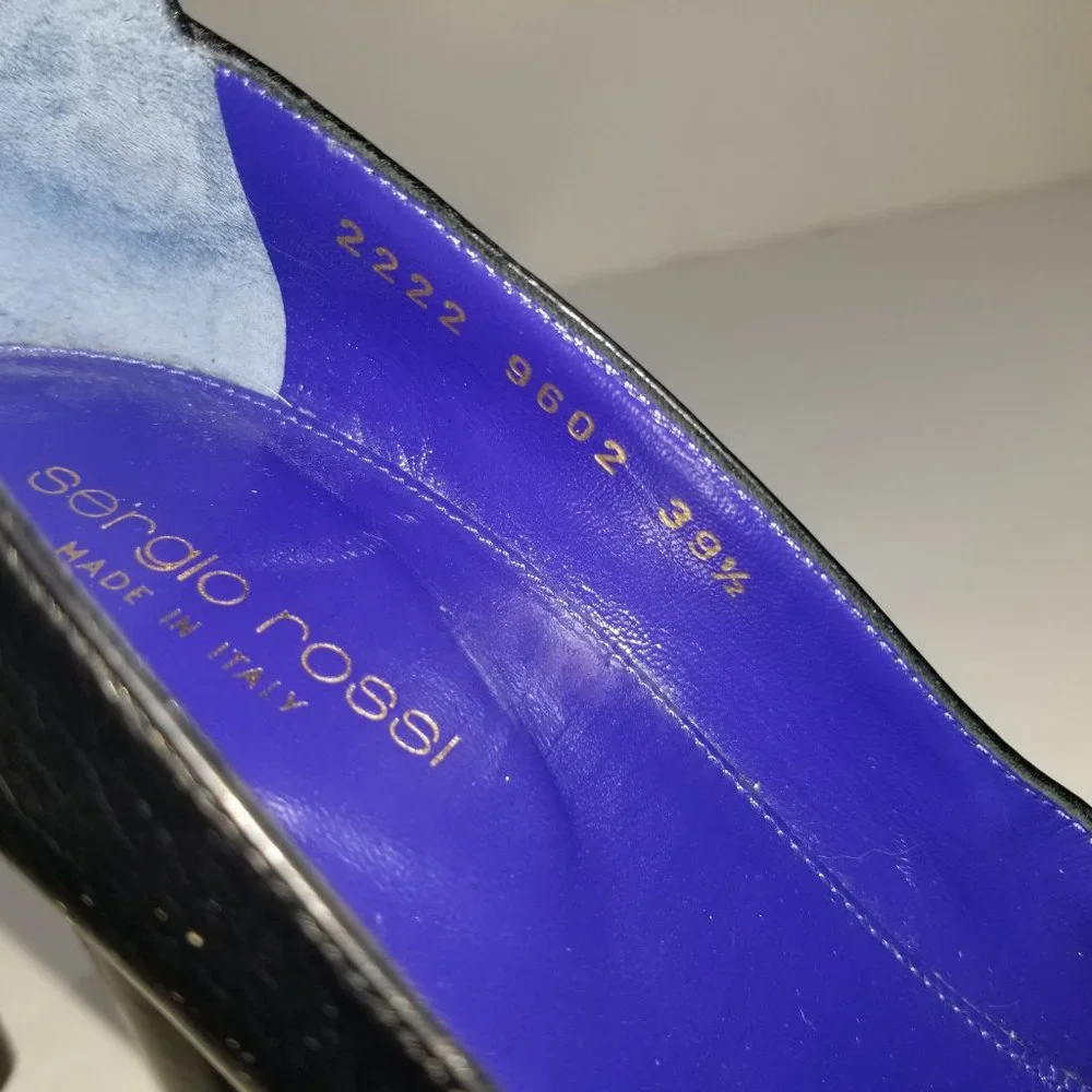 Sergio Rossi Women Platform Heel Pumps Size 39.5